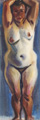 KatNr 561&nbsp;&nbsp; Curt Querner "Stehender weiblicher Akt von vorn, mit erhobenen Armen". 1962.