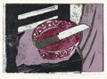 KatNr 454&nbsp;&nbsp; Helmut Gebhardt "Stillleben mit Obstschale". 1974.