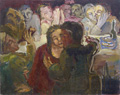 KatNr 203&nbsp;&nbsp; Wolfgang Smy, Abendliche Gesellschaft. 1979.