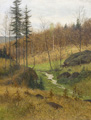 KatNr 092&nbsp;&nbsp; Eduard Weichberger, Vorfrühlingslandschaft bei Eisenach (?). 1908.
