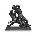 KatNr 653&nbsp;&nbsp; Siméon Pierre Devaranne, Dionysos, einen Panther tränkend. Um 1850.