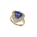 KatNr 796&nbsp;&nbsp; Großer Éntouragering mit Tansanit-Trilliant (ca. 4,7 ct).