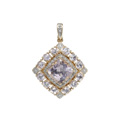 KatNr 756&nbsp;&nbsp; Carré-förmiger Collieranhänger mit Morganiten (ges. ca. 5.5 ct).
