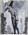 KatNr 619&nbsp;&nbsp; Claus Weidensdorfer "Frau küßt Mond". 1986.