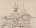 KatNr 384&nbsp;&nbsp; Otto Westphal "Kathedrale von Lausanne" / Ruelle in Lausanne. 1912.