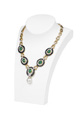 KatNr 752 Exceptional Emerald, Diamond and Onyx Necklace and Earrings.