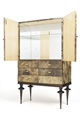 KatNr 875 Barschrank "Modell 1263". Aldo Tura für TURA, Mailand. Späte 1950er/ späte 1960's.